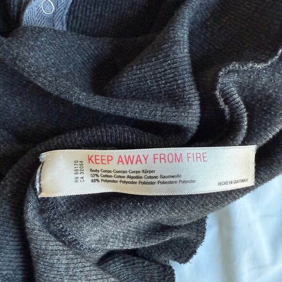 Intimately Free People Ribbed Henley Tank Top Charcoal Gray Sleeveless XS Y2K - Picture 6 of 7